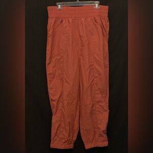 Zenana Outfitters 100% Nylon‎ Orange Joggers with Toggle Cuff and Zip-Up Pockets